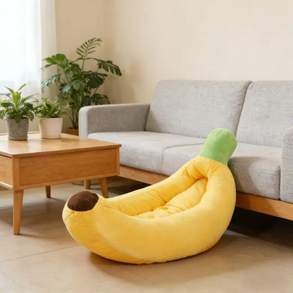 Banana Boat Pet Bed, Shaped Beds, Detachable and Washable, Suitable for Small/Medium Cats/Dogs, Universal Design, Comfortable and Soft, Secure Pet Bed